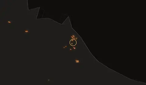 Fire near Al Jubayl
