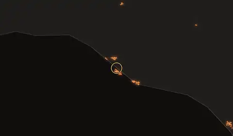 Fire near Bandar-e Kangān, Iran, 10 October 2026