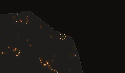 Fire near Bula, Indonesia, 10 October 2026