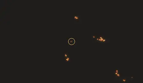 Fire near Danara, India, 10 October 2026