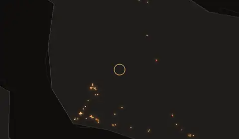 Fire near Koba, no longer detected