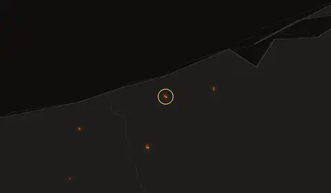 Mapa del incendio cerca de La Venta