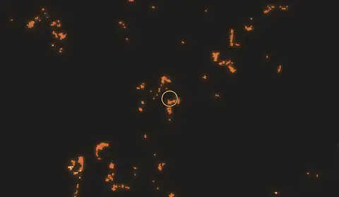 Fire near Matangai, Indonesia, 10 October 2026