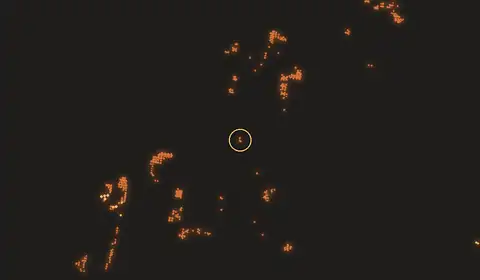 Fire near Matangai, Indonesia, 10 October 2026