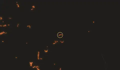 Fire near Mengkalip, Indonesia, 10 October 2026