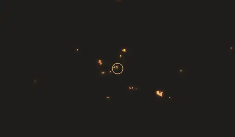 Fire near Moanemani, Indonesia, 11 October 2026