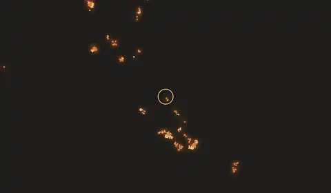 Fire near Muquém do São Francisco, Brazil, 11 October 2026