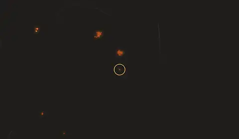 Mapa del incendio cerca de Nuevo Volcán Chichonal