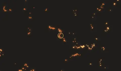 Fire near Palangkaraya