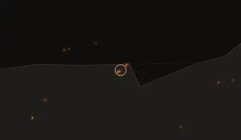 Mapa del incendio cerca de Puerto Ceiba