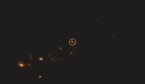 Mapa del incendio cerca de Punta de Mata