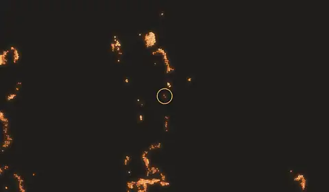 Fire near Sampit, no longer detected