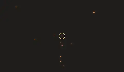 Mapa del incendio cerca de San Martín de Pangoa