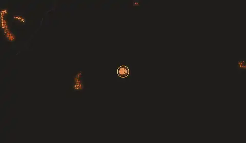 Mapa del incendio cerca de Santa Rosa de Yacuma