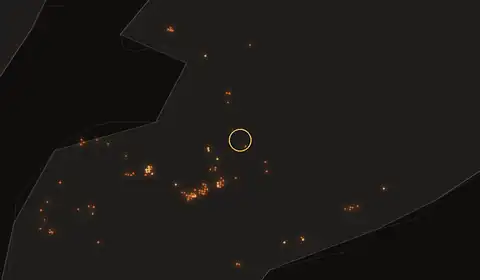 Fire near Subaim, Indonesia, 10 October 2026