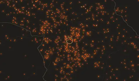 Fire near Tete, Mozambique, 10 October 2026