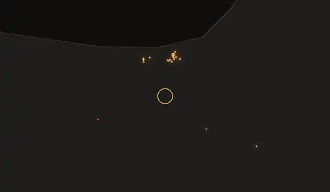 Fire near Topo, no longer detected