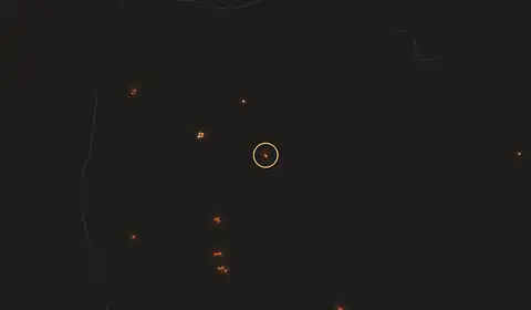 Carte du feu près de Tsaratanana