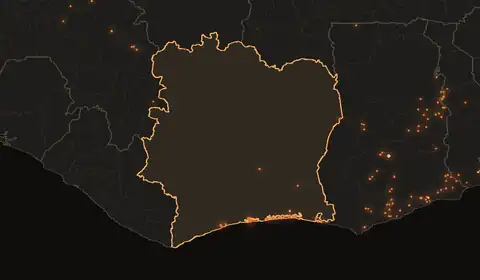 Feux de forêt en Côte d'Ivoire