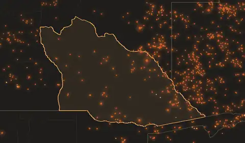 Wildfires in Cuando Cubango