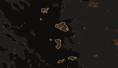Wildfires in North Aegean