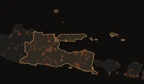 Wildfires in East Java