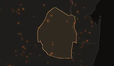 Wildfires in Kingdom of eSwatini