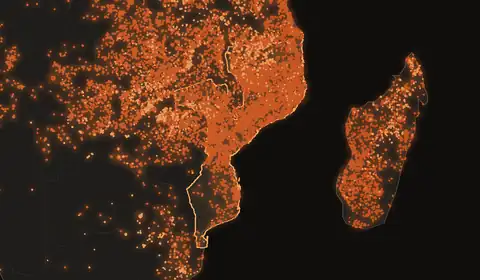 Wildfires in Mozambique