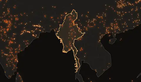 Wildfires in Myanmar