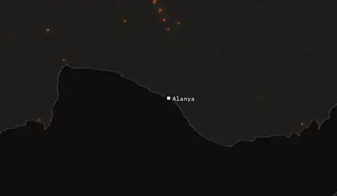 Wildfires near Alanya