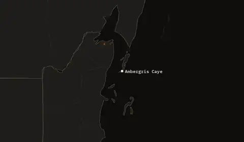 Wildfires near Ambergris Caye