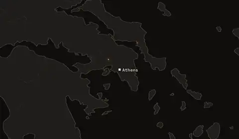 Wildfires near Athens