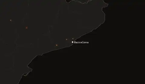 Wildfires near Barcelona