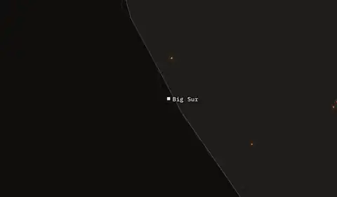 Wildfires near Big Sur