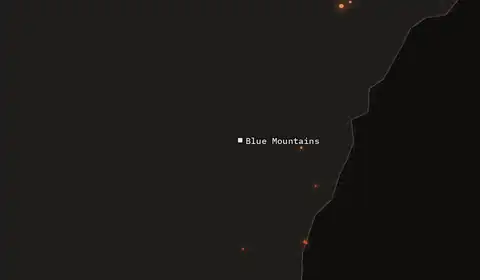 Wildfires near Blue Mountains