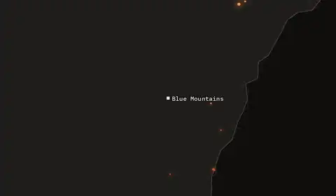 Wildfires near Blue Mountains