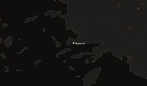 Wildfires near Bodrum