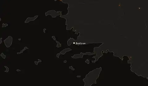 Wildfires near Bodrum