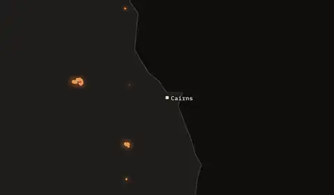 Wildfires near Cairns