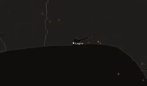 Wildfires near Lagos