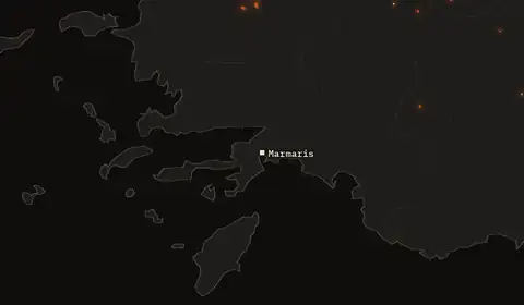 Wildfires near Marmaris