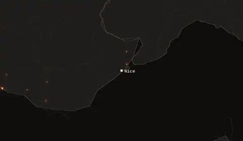 Wildfires near Nice
