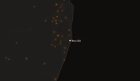Wildfires near Recife