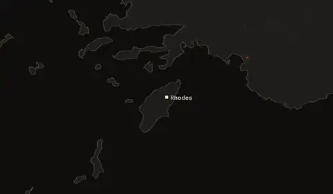Wildfires near Rhodes