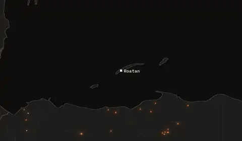 Wildfires near Roatan