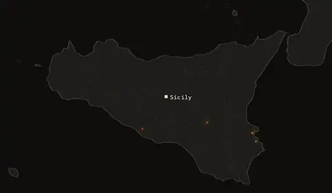Wildfires near Sicily