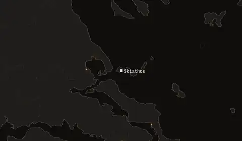 Wildfires near Skiathos