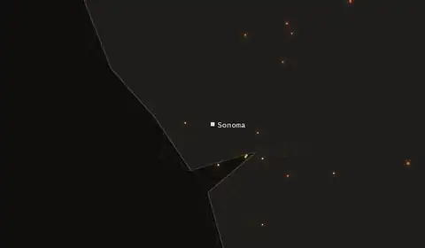 Wildfires near Sonoma