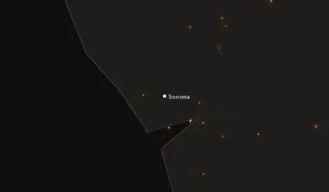 Wildfires near Sonoma